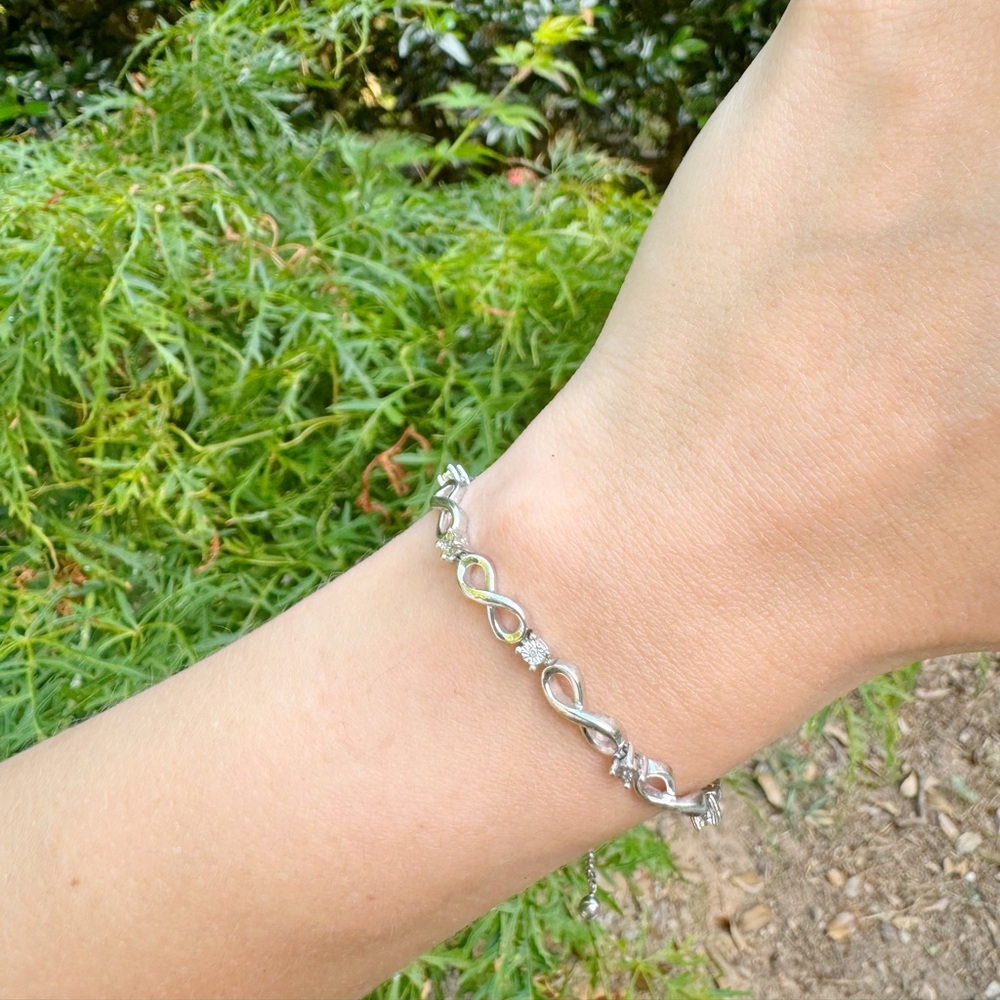 JARED ‘s Diamond Chain Natural Sterling Silver Fine Bracelets